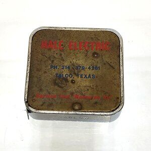 Barlow Advertising Tape Measure Hale Electric Talco Texas 1960s Made USA Vintage